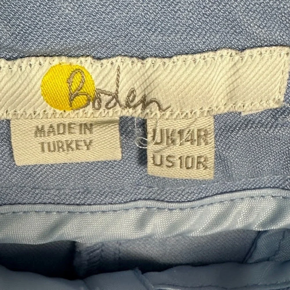 Boden Pants Womens 10R Blue Bi-stretch Tapered Ankle Trouser Stretch Career